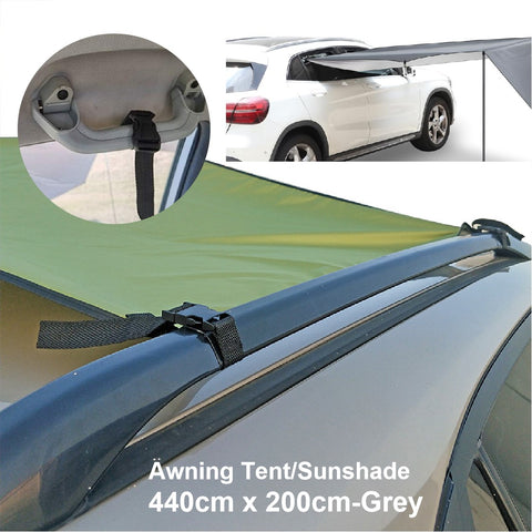 Camping Tent Car Awning Tent Sunshade Rainproof Outdoor Campervan Canopy 440cm