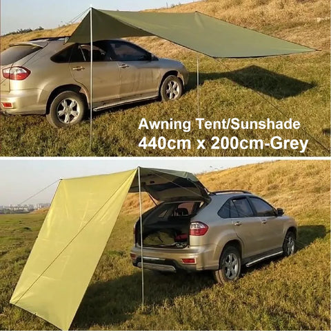 Camping Tent Car Awning Tent Sunshade Rainproof Outdoor Campervan Canopy 440cm
