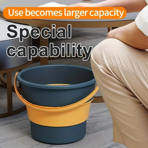 Collapsible Bucket 10L Cleaning Bucket Mop Foldable Camping Fishing Camping