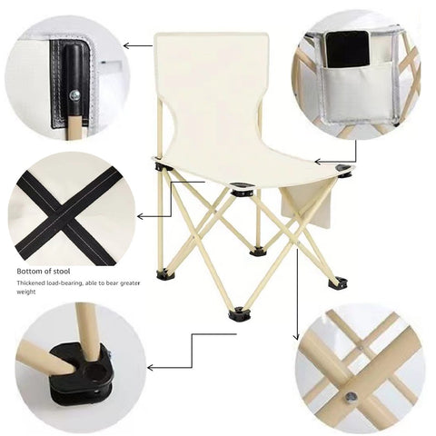 Camping Folding Chair with Carry Bag Outdoor Portable Camping Fishing Chair