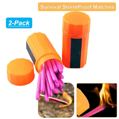 2Pack Camping Survival Waterproof Stormproof Matches Kit Fire Starter