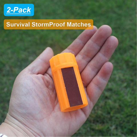 2Pack Camping Survival Waterproof Stormproof Matches Kit Fire Starter