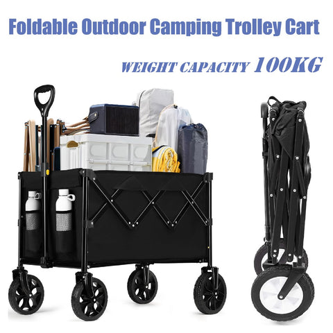 Outdoor Camping Trolley Cart Picnic Garden Beach Trolley Wagon