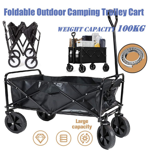 Outdoor Camping Trolley Cart Picnic Garden Beach Trolley Wagon