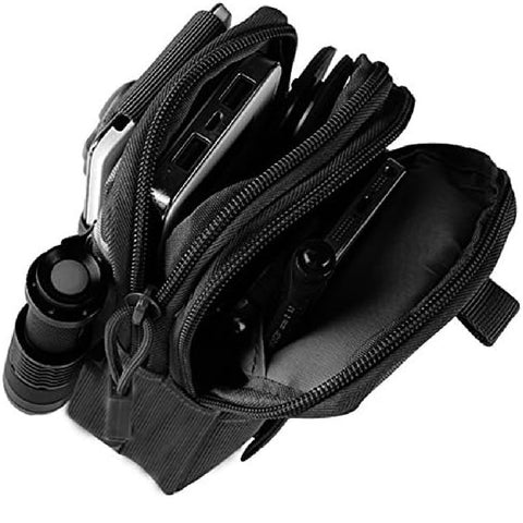 Tactical Molle Pouch Outdoor Gadget Camping Wallet Belt Waist Bag Holster -Black