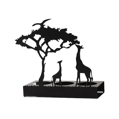 Unique Black Metal Giraffe Candle Holders Tealight Stand Meditation Space