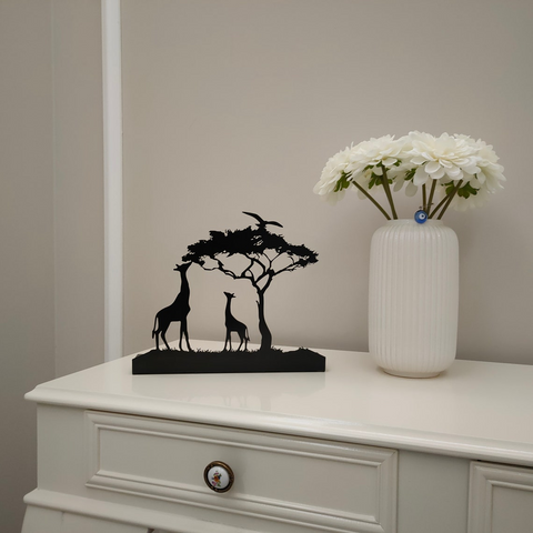 Unique Black Metal Giraffe Candle Holders Tealight Stand Meditation Space