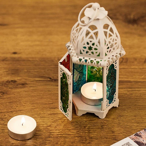 Vintage Candle Holder Candle Lantern Moroccan Style Table Decor Hanging Lamp
