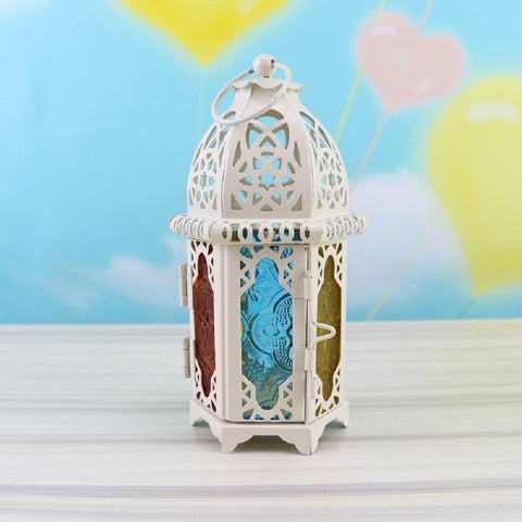 Vintage Candle Holder Candle Lantern Moroccan Style Table Decor Hanging Lamp