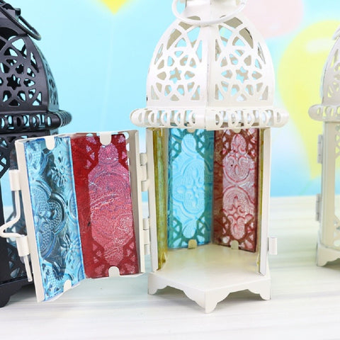 Vintage Candle Holder Candle Lantern Moroccan Style Table Decor Hanging Lamp