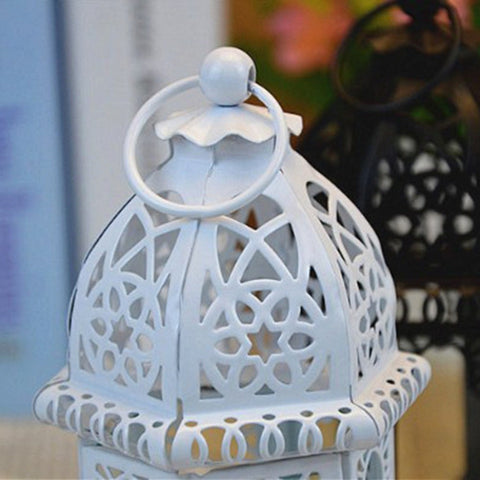 Vintage Candle Holder Candle Lantern Moroccan Style Table Decor Hanging Lamp