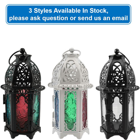 Vintage Candle Holder Candle Lantern Moroccan Style Table Decor Hanging Lamp