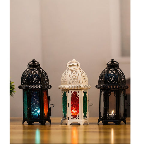 Vintage Candle Holder Candle Lantern Moroccan Style Table Decor Hanging Lamp