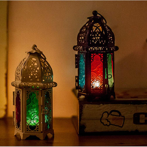 Vintage Candle Holder Candle Lantern Moroccan Style Table Decor Hanging Lamp