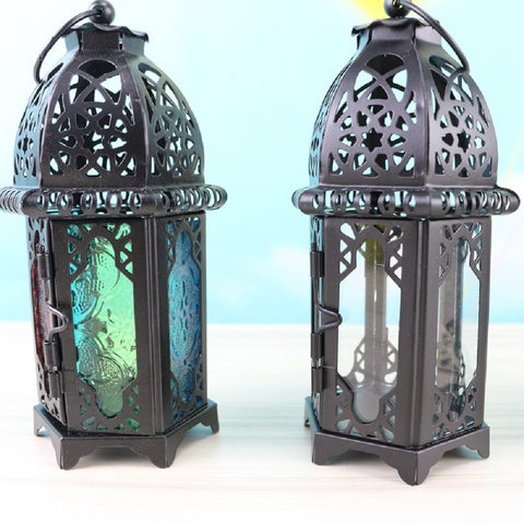 Vintage Candle Holder Candle Lantern Moroccan Style Table Decor Hanging Lamp