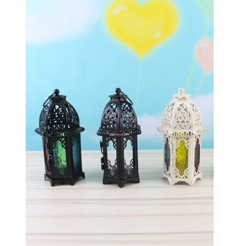 Vintage Candle Holder Candle Lantern Moroccan Style Table Decor Hanging Lamp