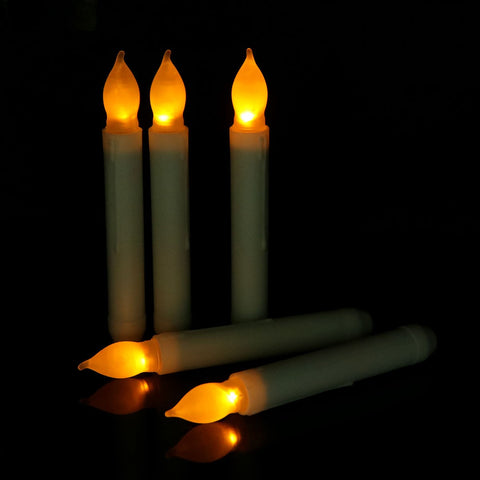 6Pcs Flameless LED Taper Candles Flickering Candles Lights with Remote
