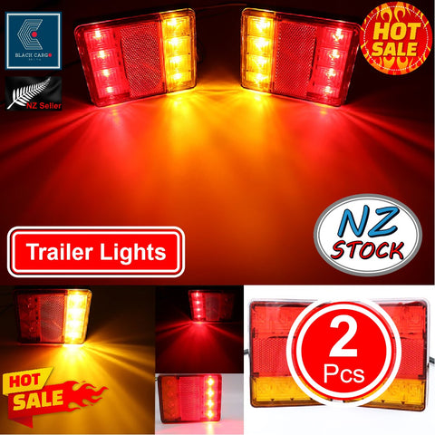 2Pack Trailer Lights Tail Bar Waterproof 12V Signal Brake Reverse Running Lights