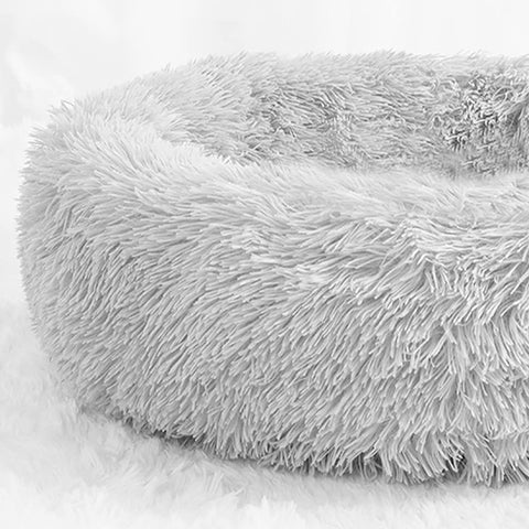 Large Modern Soft Plush Round Pet Bed for Cats or Dogs -Size Large