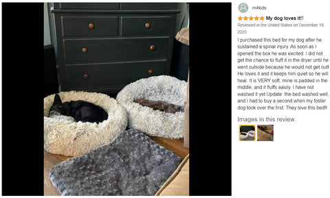 Modern Soft Plush Round Pet Bed for Cats or Small Dogs -Size S