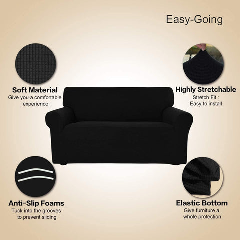 Couch Cover Black 2 Seaters