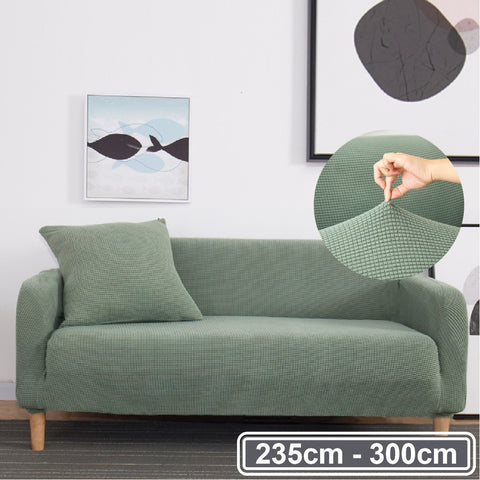 Couch Cover 4 Seater Stretch Couch Cover Elastic Fabric - Celadon green