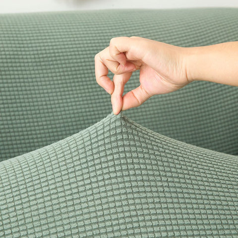 Couch Cover 4 Seater Stretch Couch Cover Elastic Fabric - Celadon green