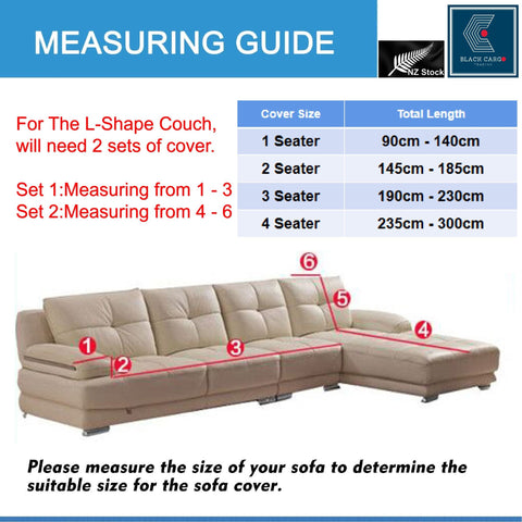 Couch Cover Black 3 Seaters