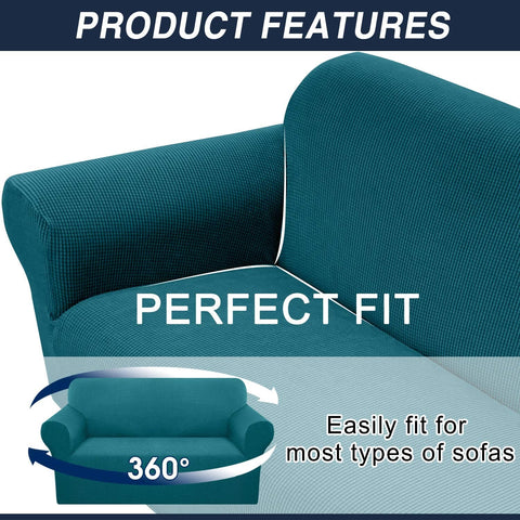 Couch Cover Teal Blue 2 Seaters
