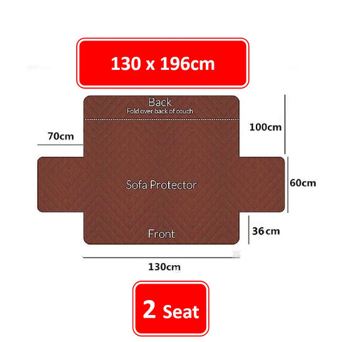 Couch Cover Brown 2 Seaters