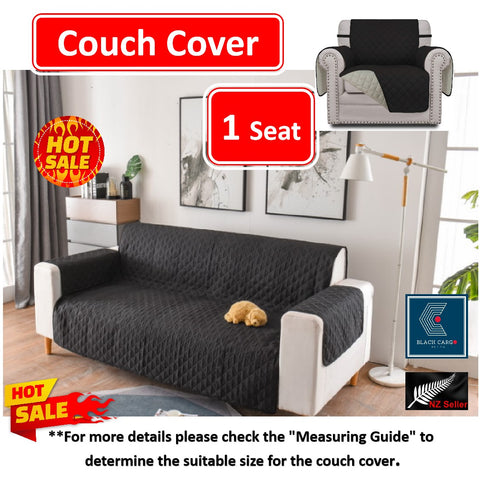 Couch Cover Black 1 Seater