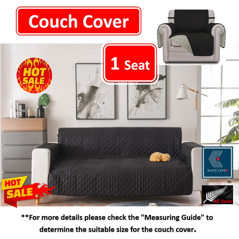 Couch Cover Black 1 Seater