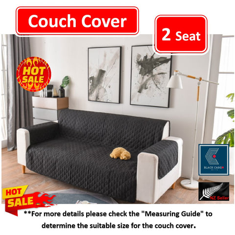 Couch Cover Black 2 Seaters