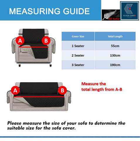 Couch Cover Black 3 Seaters