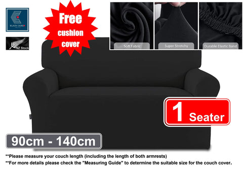 Couch Cover Black 1 Seater