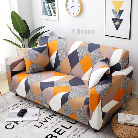 Couch Cover Colorful Rhombus 1 Seater