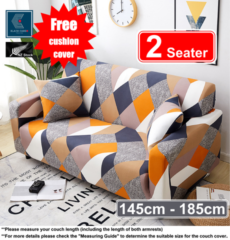 Couch Cover Colorful Rhombus 2 Seaters