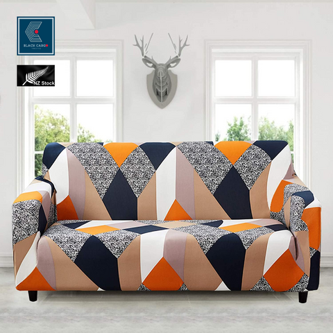 Couch Cover Colorful Rhombus 2 Seaters