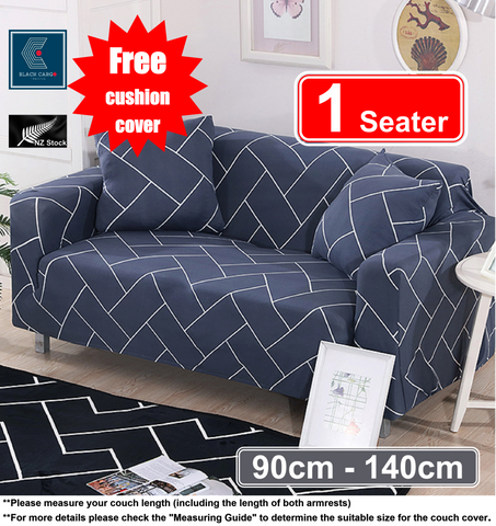 Couch Cover Dark Stripes 1 Seater