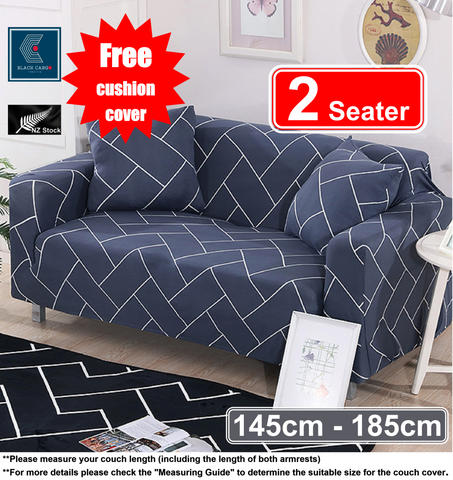 Couch Cover Dark Stripes 2 Seaters