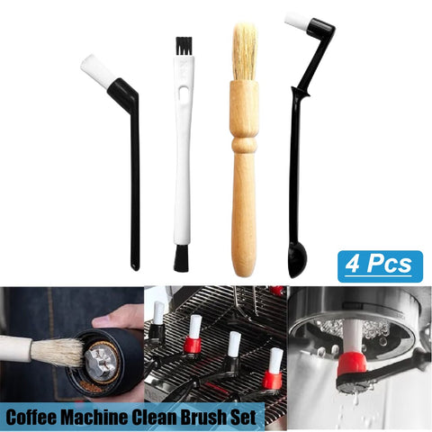 4 Pcs Coffee Machine Clean Brush Coffee Grinder Cleaning Tool Espresso Barista