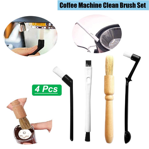 4 Pcs Coffee Machine Clean Brush Coffee Grinder Cleaning Tool Espresso Barista