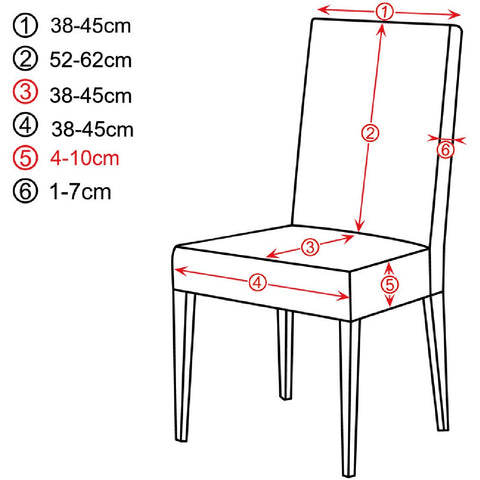 6Pcs Stretch Spandex Dining Room Chair Covers - Cream