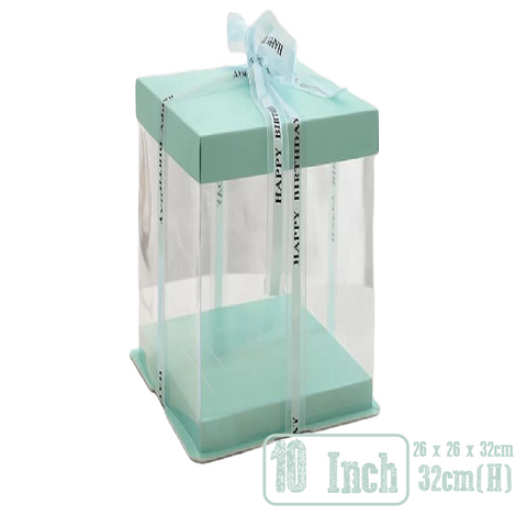Cake Box Cake Packaging Elegant 10 Inch Cake Box Packaging 40cm Height - Blue