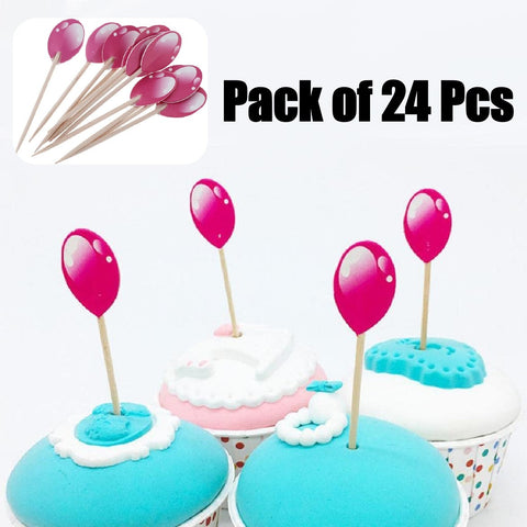 Cupcake Topper Cake Decorations Small Balloons - Set of 24pcs