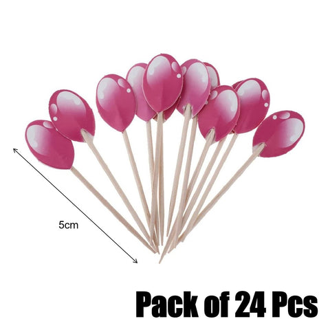 Cupcake Topper Cake Decorations Small Balloons - Set of 24pcs
