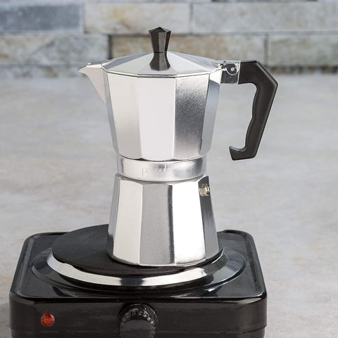 Aluminium Casa Barista Classic 3 Cup Espresso Maker 150ml Moka Pot Coffee Maker
