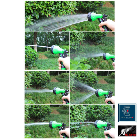 Heavy Duty Garden Water Hose Recoil 750cm Curly Water Hose 7 Function Sprayer