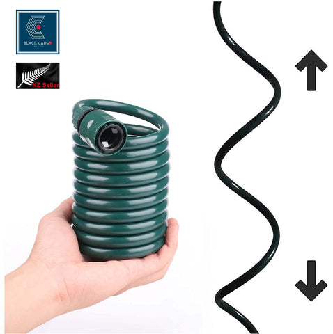 Heavy Duty Garden Water Hose Recoil 750cm Curly Water Hose 7 Function Sprayer