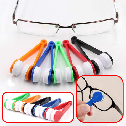 5Pcs Sun Glasses Eyeglass Microfiber Spectacles Cleaner Soft Brush Cleaning Tool